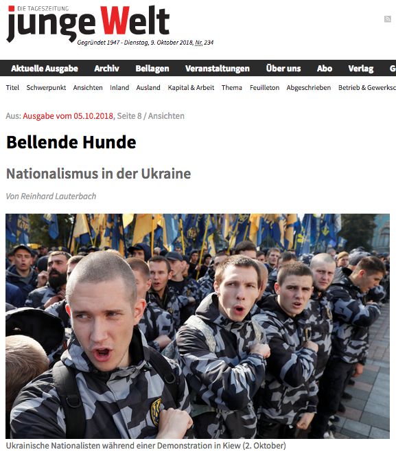Junge Welt: украинский национализм – цепной пёс Вашингтона